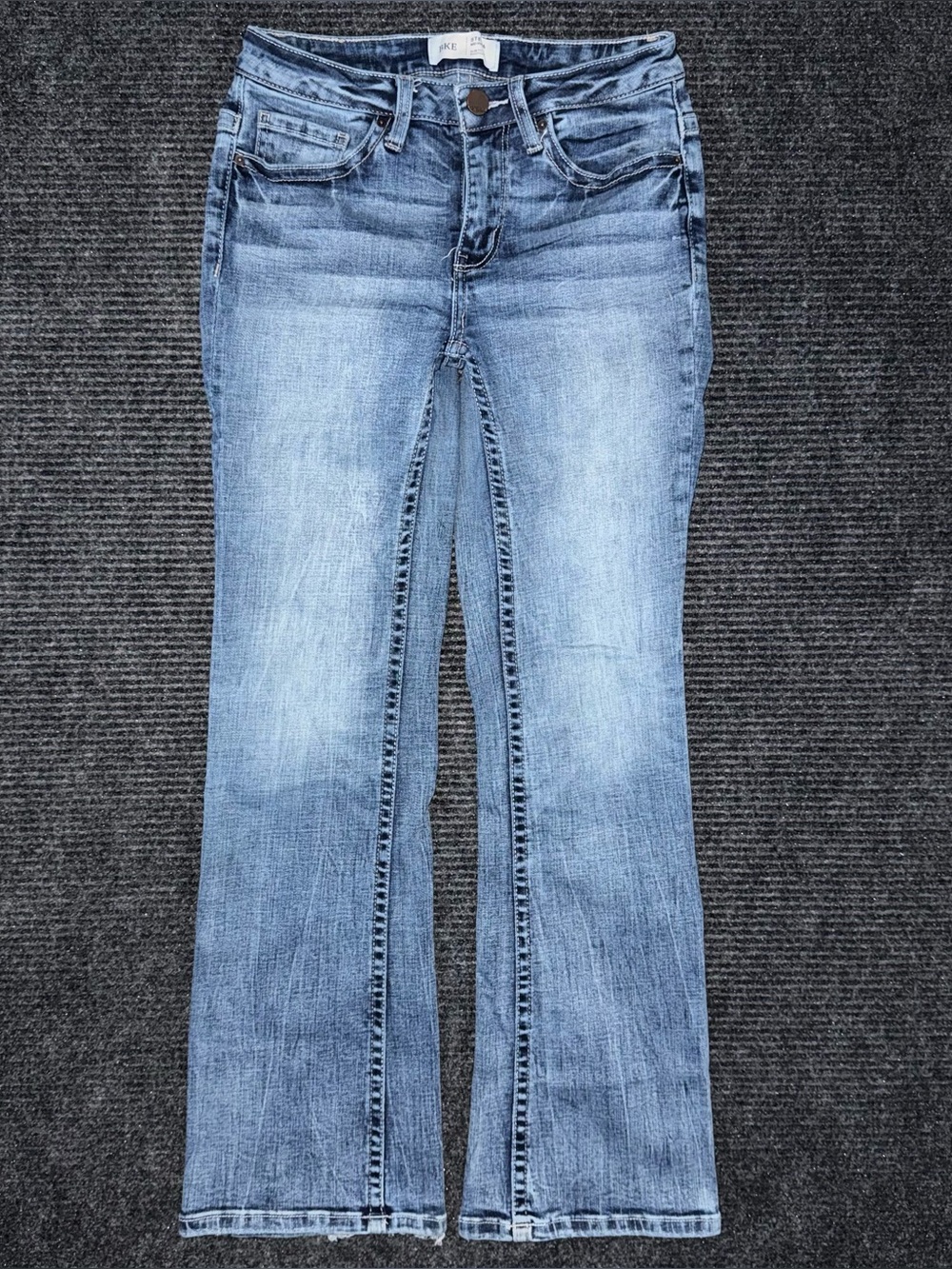 Buckle BKE Stella Mid Rise Slim Fit Bootcut Jeans Sz 25 x 28.5 SHORT flaw